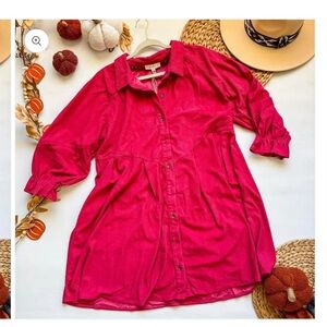 UMGEE -Cranberry All Day Corduroy Dress NWT Women’s Size S